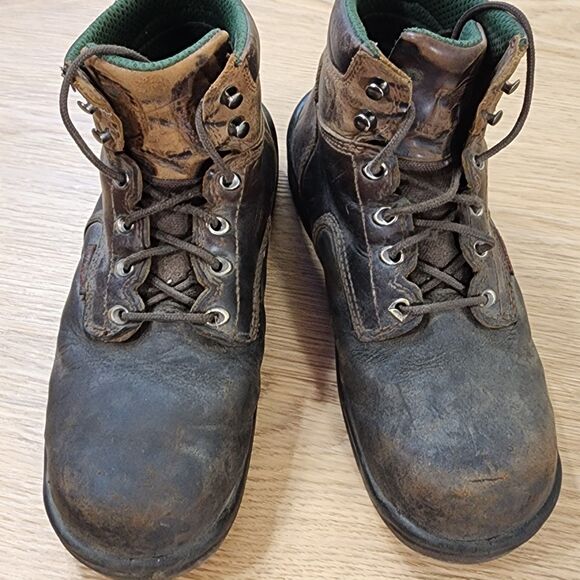 Red Wing Shoes Mens 9 D Steel Toe Brown Leather Lace Up Work Boot main image 14